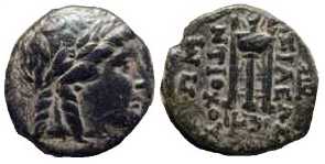 1619 Seleukid Antiochos II AE