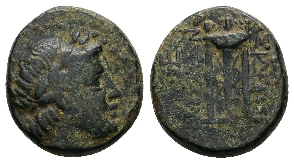 7556 Seleukid Antiochos II AE