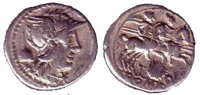 1224 Rome Republic T. Q. Flaminus Denarius AR