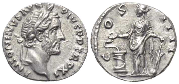5830 Roma Antoninus Pius Denarius AR