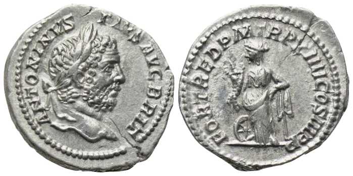 5811 Roma Caracalla Denarius AR