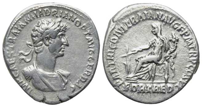 5813 Roma Hadrianus Denarius AR