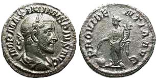 790 Maximinus I Roma Imperium Romanum Denarius AR