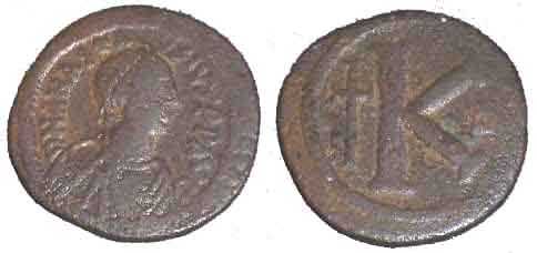 1362 Byzantium Anastasius 20 Nummi AE