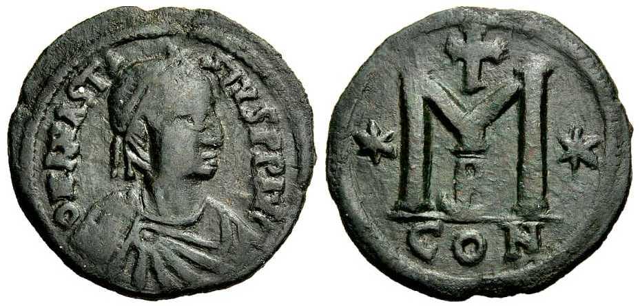 4402 Anastasius I Constantinopolis Imperium Byzantinum Follis AE