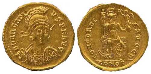 1271 Arcadius Constantinopolis Imperium Byzantinum Solidus AV