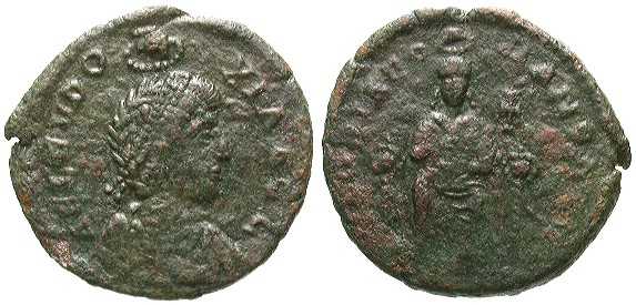 1230 Eudoxia Nicomedia Imperium Byzantinum AE
