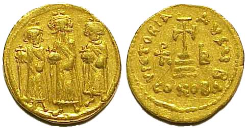824 Heraclius Constantinopolis Solidus AV