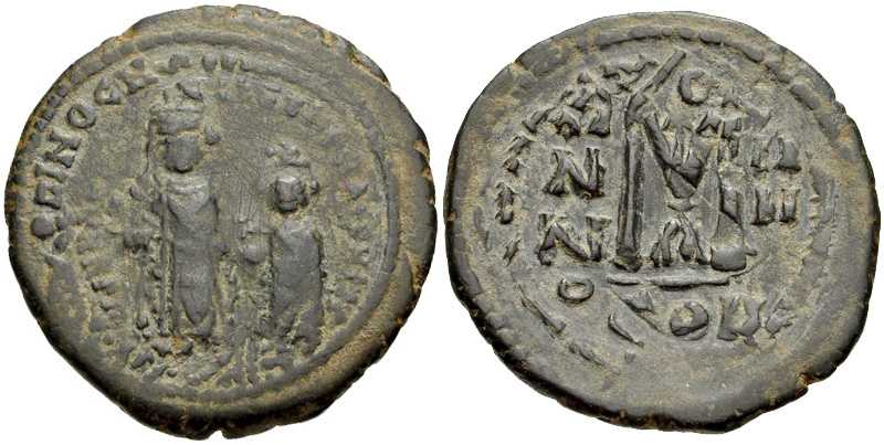3490 Heraclius Constantinopolis Follis AE