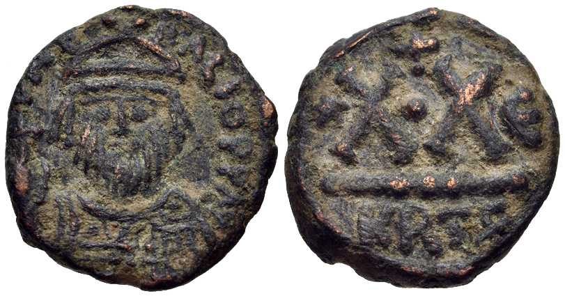 3816 Heraclius Carthago 1/2 Follis AE