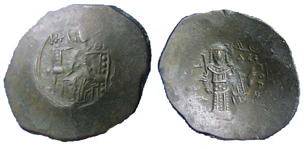 417 Isaac II Constantinopolis Aspron Trachy BL