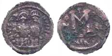 818 Iustinus II Nicomedia Follis AE