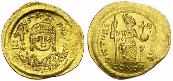 2506 Justinus I Imperium Byzantinum Solidus AV