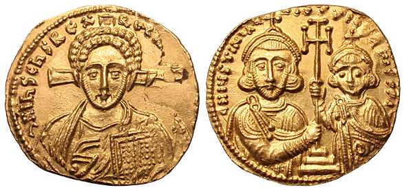2262 Justinian II 2nd Solidus AV