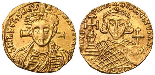 3313 Justinian II 2nd Solidus AV