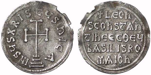 2084 Byzantium Leo V Miliaresion AR