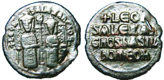1187 Byzantium Leo VI Consatntinople Follis AE