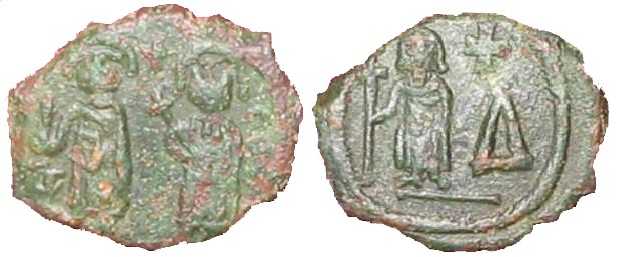 1397 Byzantium Maurice Tiberius Cherson 4 Pentanummi AE