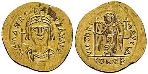 3248 Maurice Tiberius Carthago Solidus AV