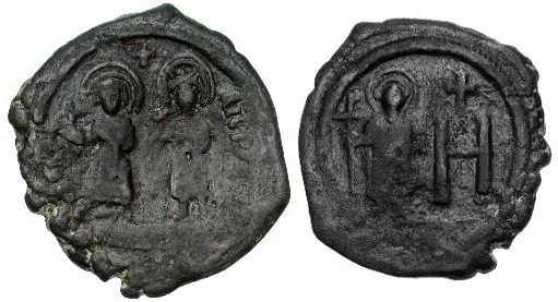 3375 Maurice Tiberius Imperium Byzantinum Cherson 8 Pentanummi AE