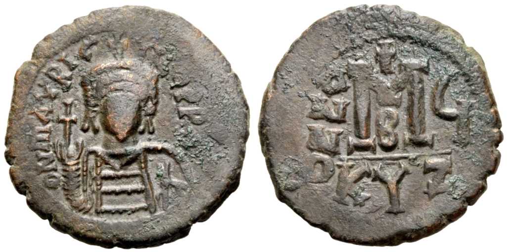 4320 Mauricius Tiberius Cyzicus Follis AE