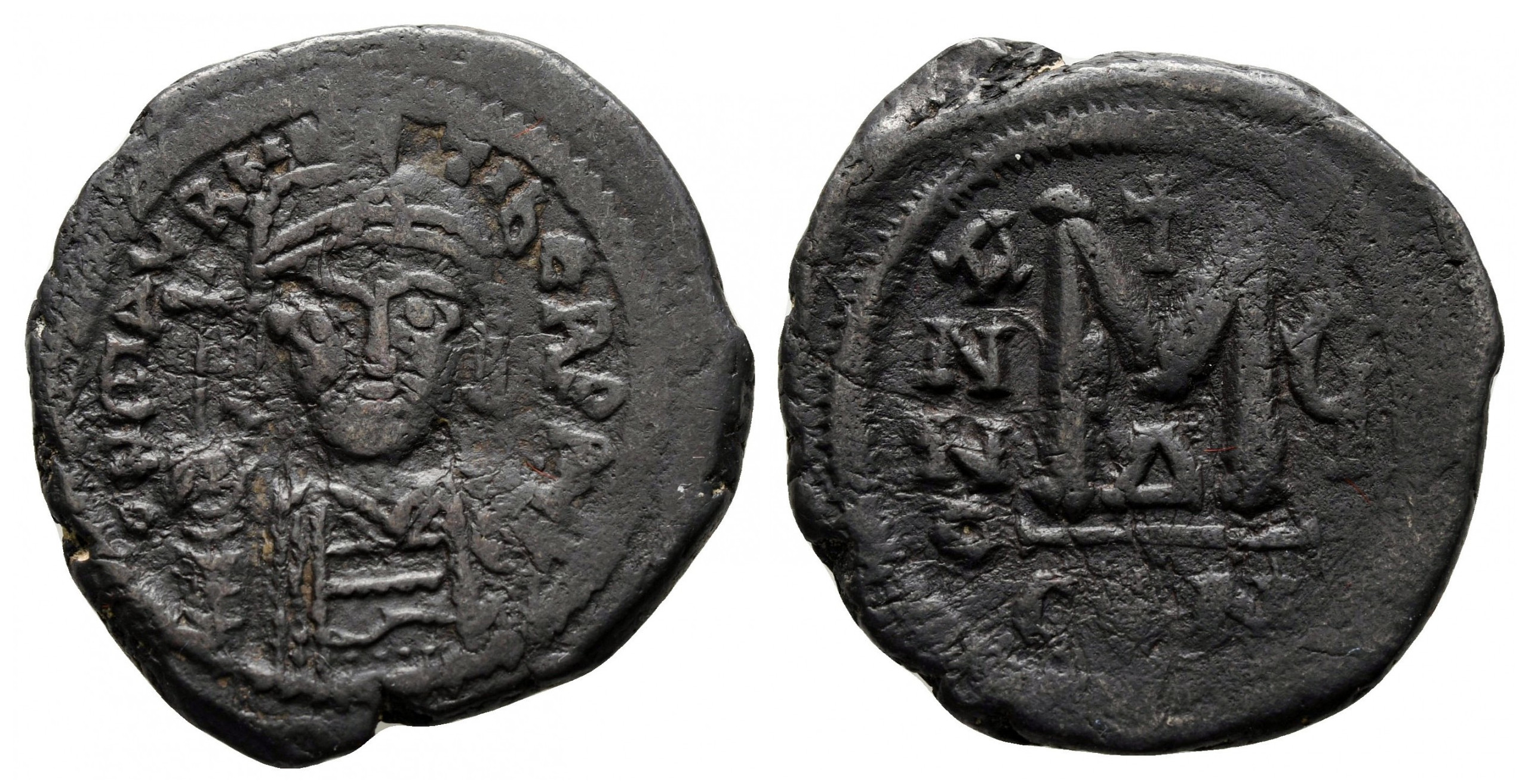 7318 Mauricius Tiberius Constantinopolis Follis AE