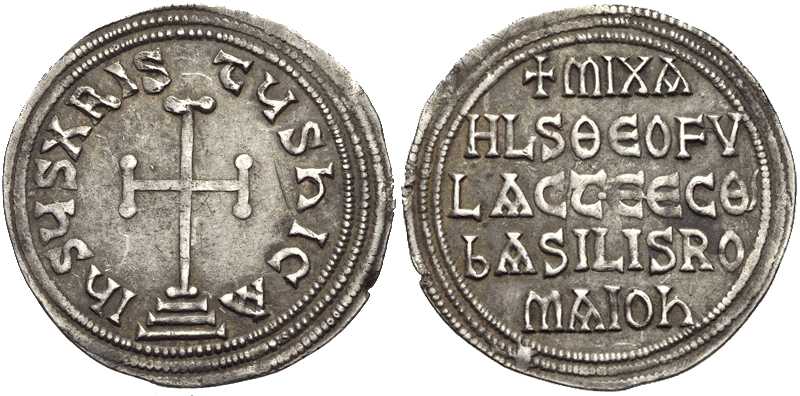 3677 Michael I  Constantinopolis Miliarense AR