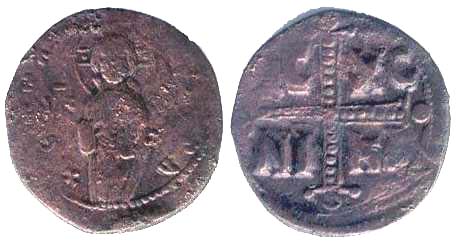 1002 Michael IV Constantinopolis Imperium Byzantinum Follis AE