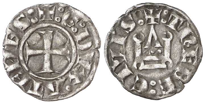 2850 Guillaume I de la Roche Ducatus Athenae Denier BL