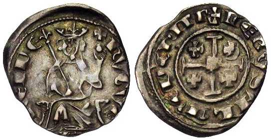1581 Hugue IV de Lusignan Regnum Cipri 1/2 Gros AR