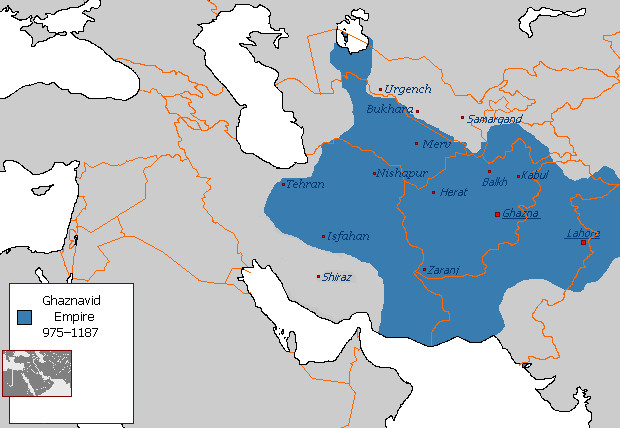 Ghaznavid Empire  1030 AD Map