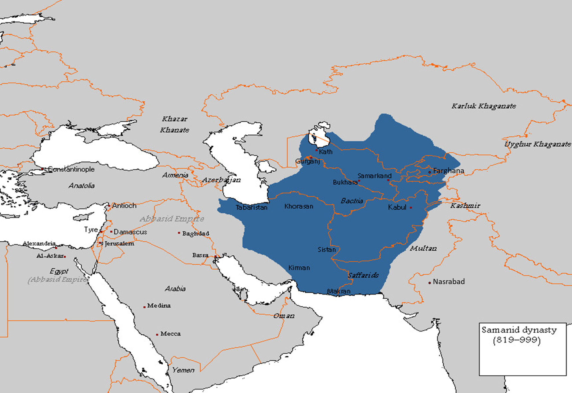 Samanid Kingdom Map