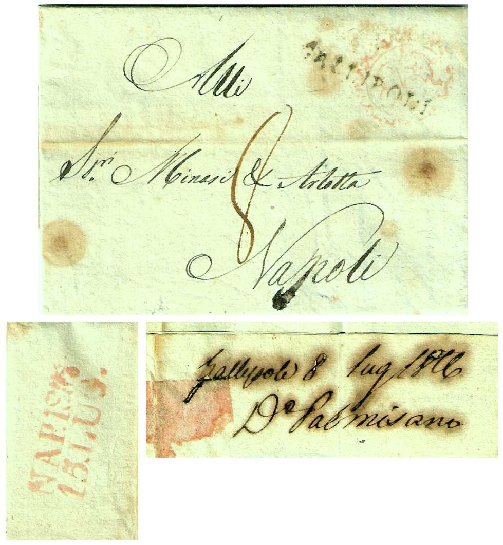 8.7.1816 Italian Offices in the Ottoman Empire, Gallipoli, Prephilatelic Folded Letter