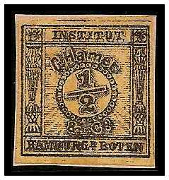 7.1861 Germany Private Mail Hamburg Mi A 1 collection