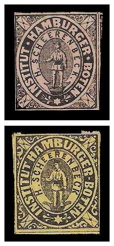 1862 Germany Private Mail Hamburg Mi A 3 collection 01