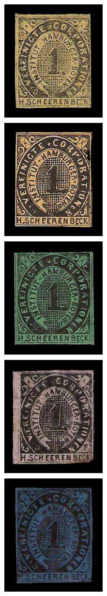 1862 Germany Private Mail Hamburg Mi A 4/5 collection 02