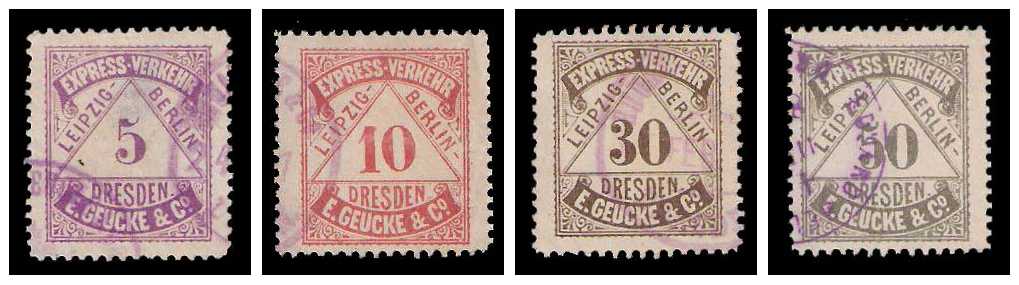8.1885/1886 Germany Private Mail Dresden Mi B 1/4