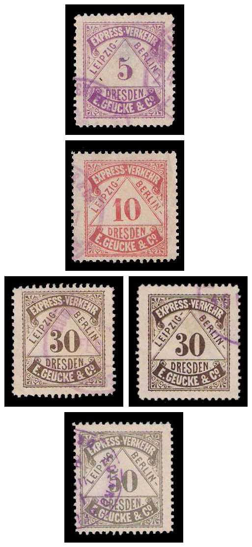 8.1885/1886 Germany Private Mail Dresden Mi B 1/4 collection 01