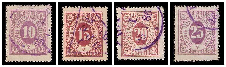 10.1885/4.1886 Germany Private Mail Berlin Mi B 9/12