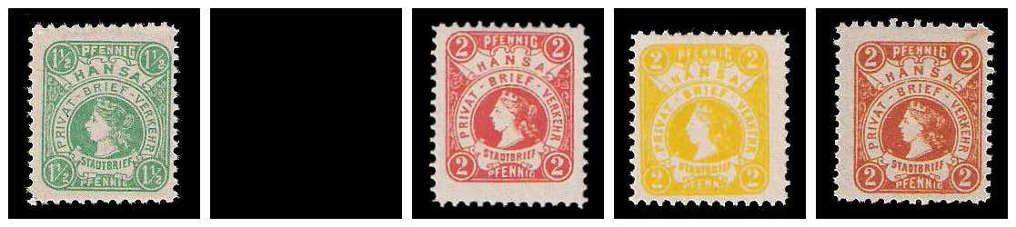 1.1886 Germany Private Mail Dresden Mi C 1/2 & 6/8