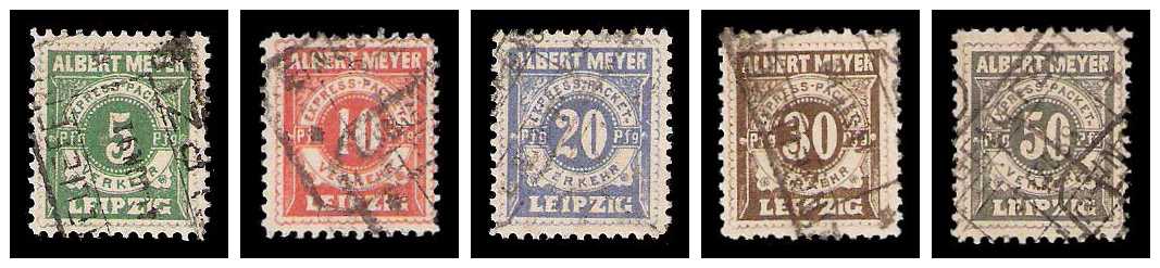 5.1886 Germany Private Mail Leipzig Mi A 1/5
