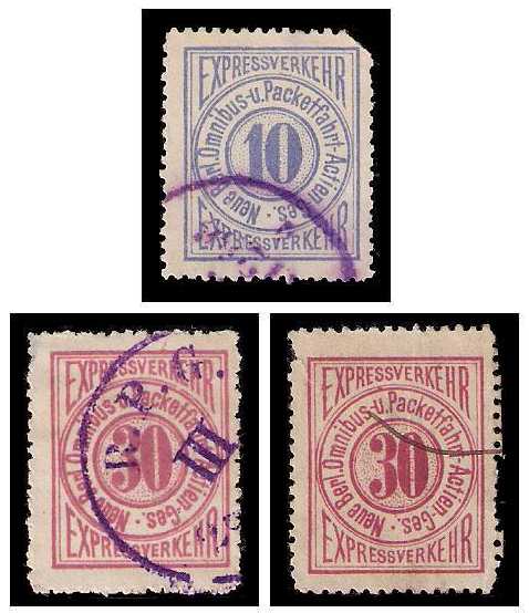 6./7.1886 Germany Private Mail Berlin Mi B 13/16 collection 12½