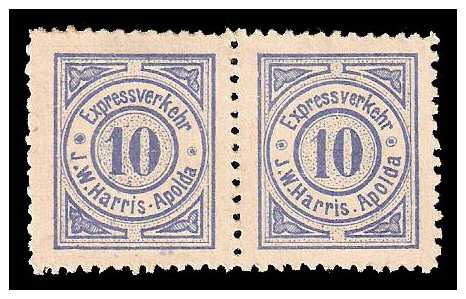 1.9.1886 Germany Private Mail Apolda Mi A 1/5 collection 03