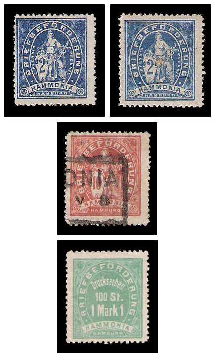 10.1886 Germany Private Mail Hamburg Mi D 1/3 collection 01