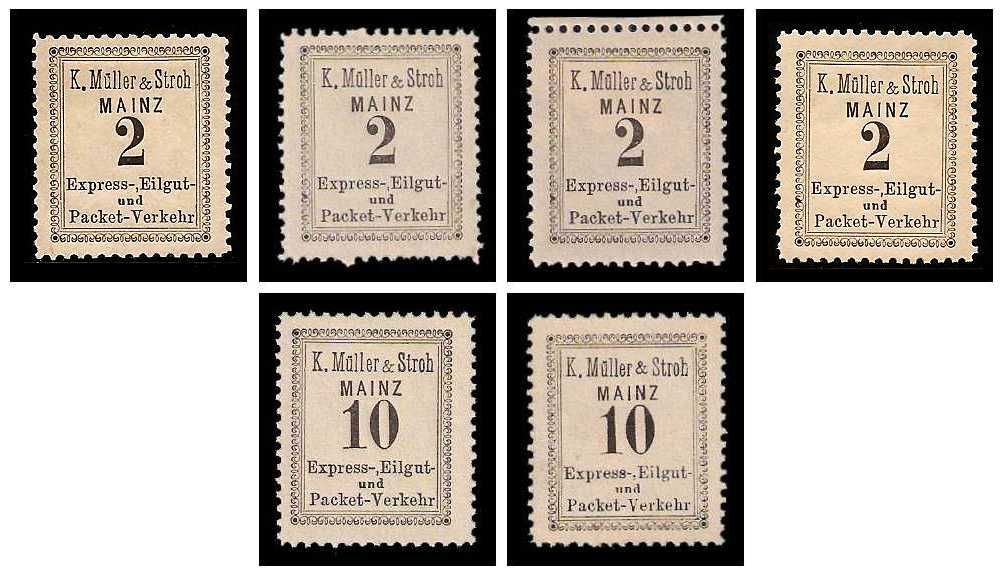 10.1886 Germany Private Mail Mainz Mi A 1/2 collection 01