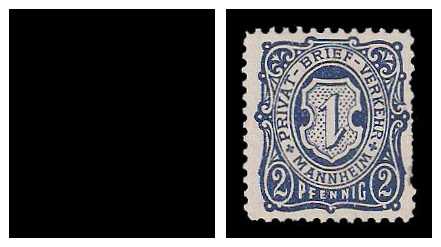 10.1886 Germany Private Mail Mannheim Mi A 1/2