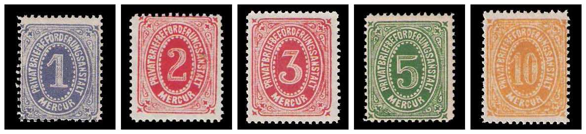 11.1886 Germany Private Mail Heidelberg Mi B 1/5
