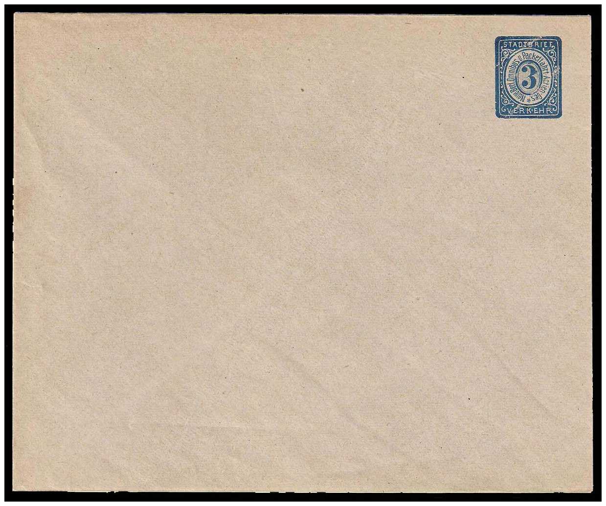 12.1886 Germany Private Mail Berlin Mi B MzE Um 4