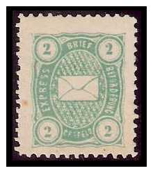 12.1886 Germany Private Mail Krefeld Mi C 1/4