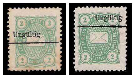 12.1886 Germany Private Mail Krefeld Mi C 1/4 collection 02